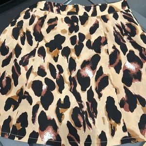 Leopard mini skirt